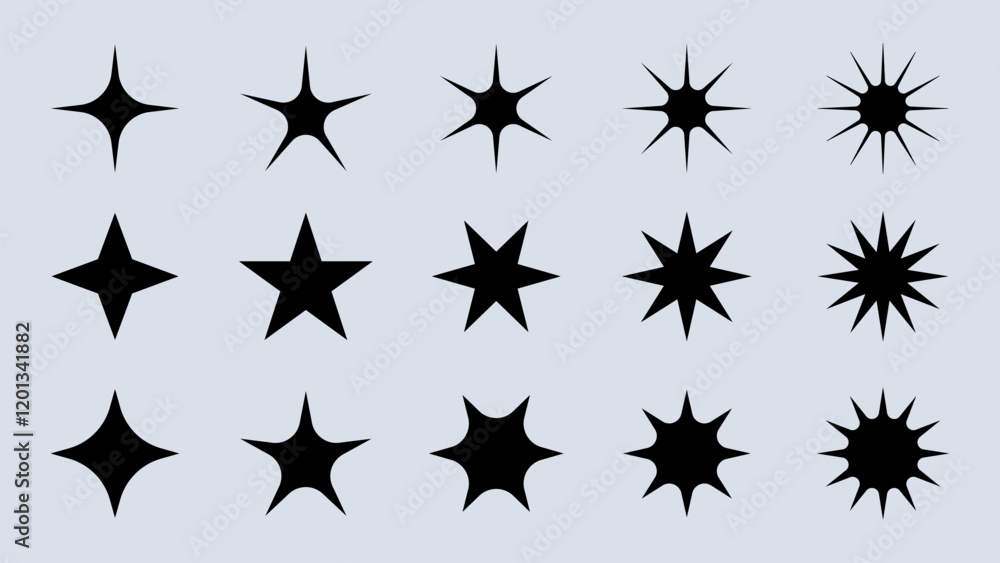 Shine star sparkle vector set. Sparkle star icons. Shine icon. Stars sparkle doodles vector. Set sparkles star symbols vector. Bright sparkle, star sparkle, shiny flash star. Star shine sparkle icon