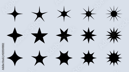 Shine star sparkle vector set. Sparkle star icons. Shine icon. Stars sparkle doodles vector. Set sparkles star symbols vector. Bright sparkle, star sparkle, shiny flash star. Star shine sparkle icon