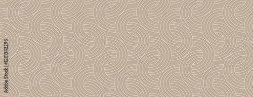 Beige background with swirling line patterns. The background is beige with a textured, wavy design, creating a dynamic visual effect. Vector. Art deco pattern background. Beige background vector.