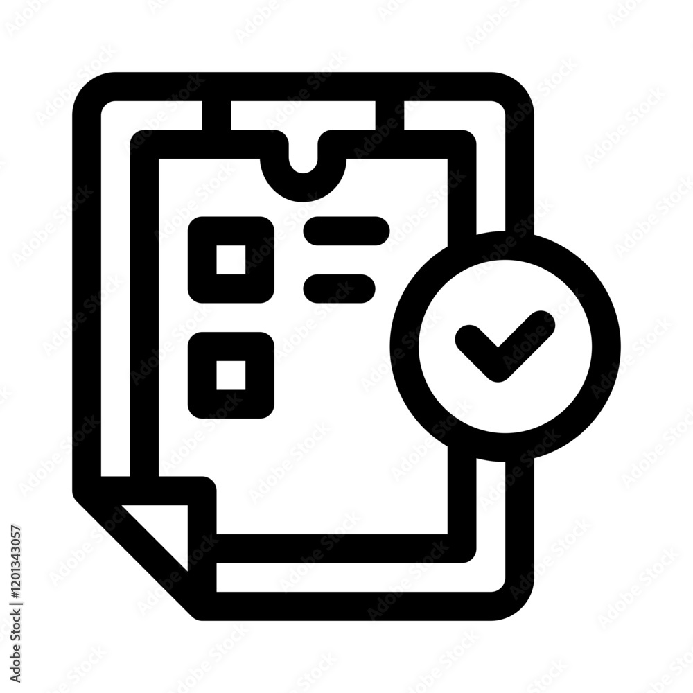 Clipboard with Checklist line icon Clipboard with Checklist line icon