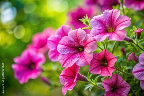 Minimalist Pink Petunia Close-Up: Summer Garden Bloom