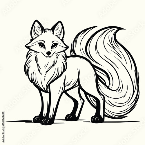 Fox Sketch Drawing Line Art Animal Wildlife