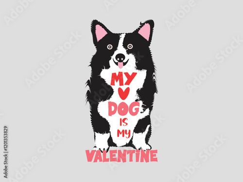 Celebrate Valentine’s Day with your dog cute pet lover design photo