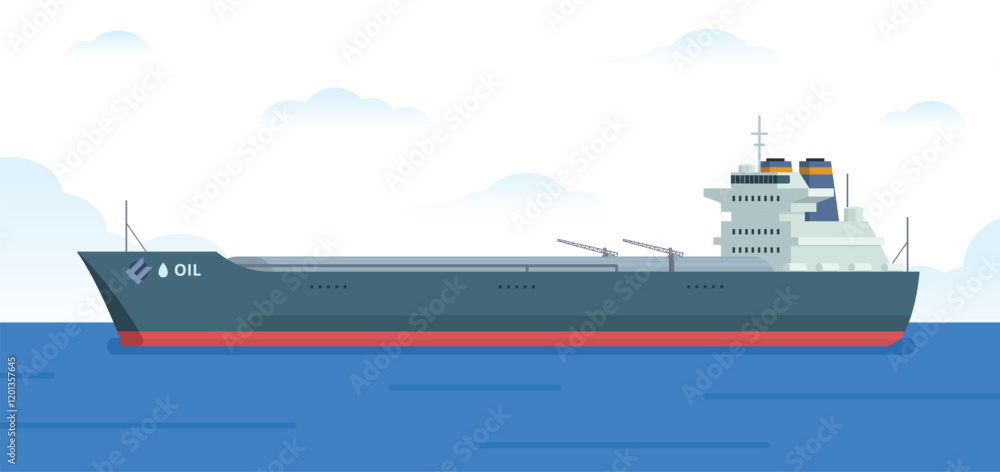 Oil Tanker Ship Vector Illustration. Fully Editable Element. Easy to Edit and Customize Oil Tanker Ship Vector Illustration. Fully Editable Element. Easy to Edit and Customize