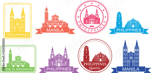 Philippines logo. Isolated Philippines on white background