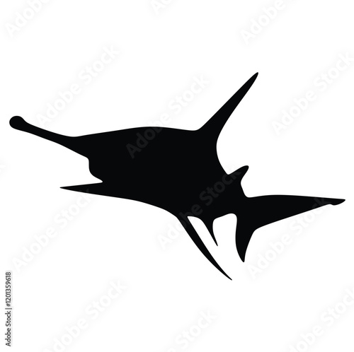 Hammerhead shark, vector