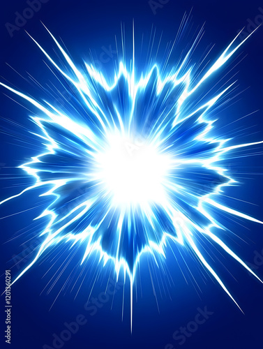 Bright blue explosion effect on a dark background