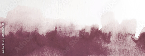 A watercolor background with a purple and white gradient. The background features a soft, textured style. Purple hues dominate the background. Minimal watercolor paint texture background vector