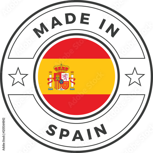 Made in Spain Icon Vector Stamp Illustration