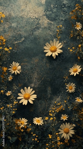 Vibrant wildflowers bloom in a vast field under soft sunlight during springtime