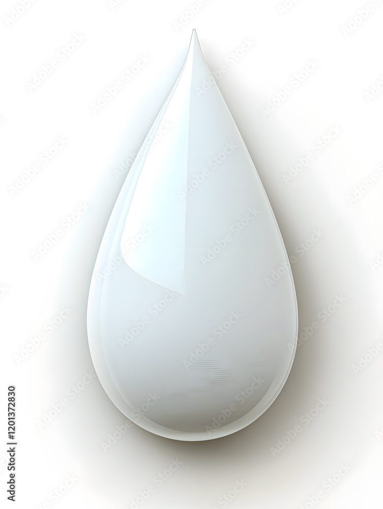Glossy water droplet on a smooth surface Glossy water droplet on a smooth surface