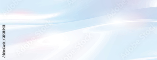 A smooth, flowing white background with a silky texture. The white background features soft, wavy patterns creating a serene effect. Gradient wave background vector. Pastel background.