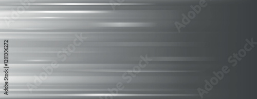 Gray background with a sleek, metallic texture. The background features horizontal gray stripes, creating a modern, dynamic look. Gradient background vector. Gray background.