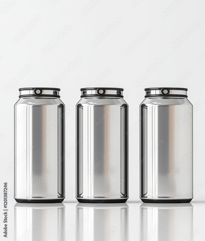 White box container template tailored for packaging tin can drinks