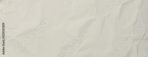 A crumpled paper background with a beige color. The background has a textured, wrinkled style with a soft beige tone. Paper texture background vector. Beige background.