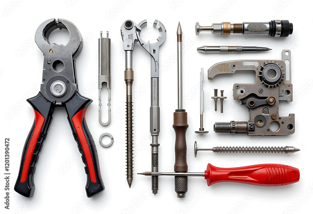 Fototapeta premium set of tools isolated on white background