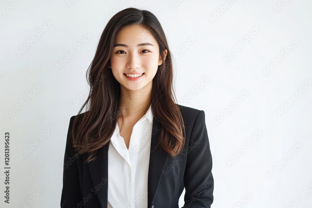 asian businesswoman showing isolated on white background, Generative AI asian businesswoman showing isolated on white background, Generative AI