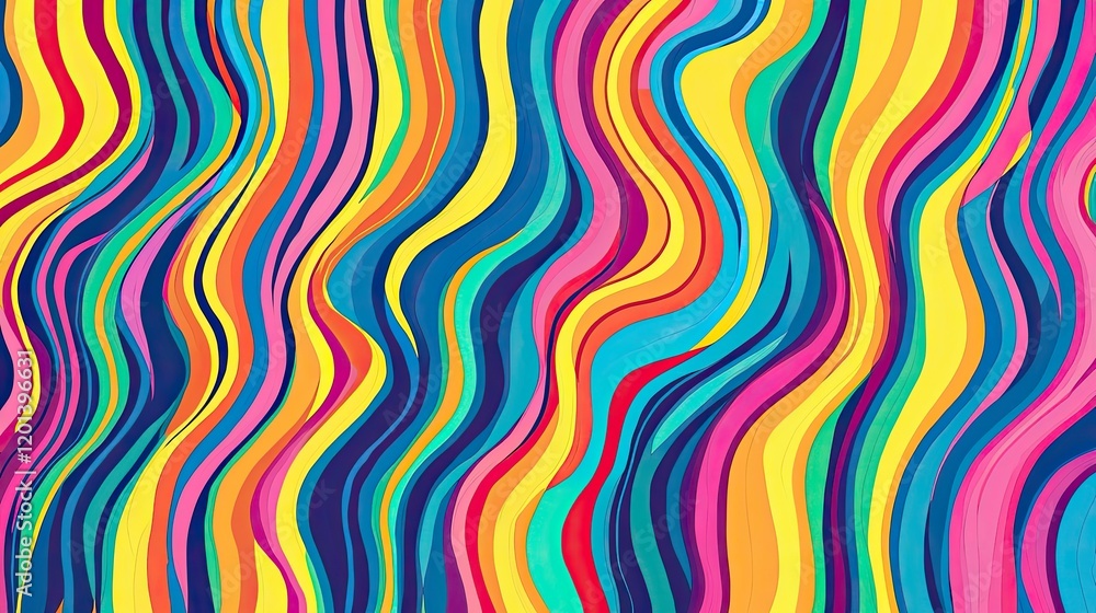 Abstract neon waves of rainbow colors flowing against a black background. The vibrant design represents energy, light, and modern creativity. Generative AI. Abstract neon waves of rainbow colors flowing against a black background. The vibrant design represents energy, light, and modern creativity. Generative AI.