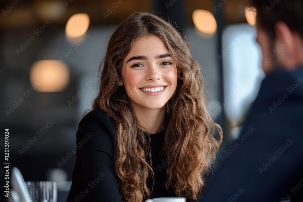 Friendly Business Meeting With Smiling Professionals in Office Setting Friendly Business Meeting With Smiling Professionals in Office Setting
