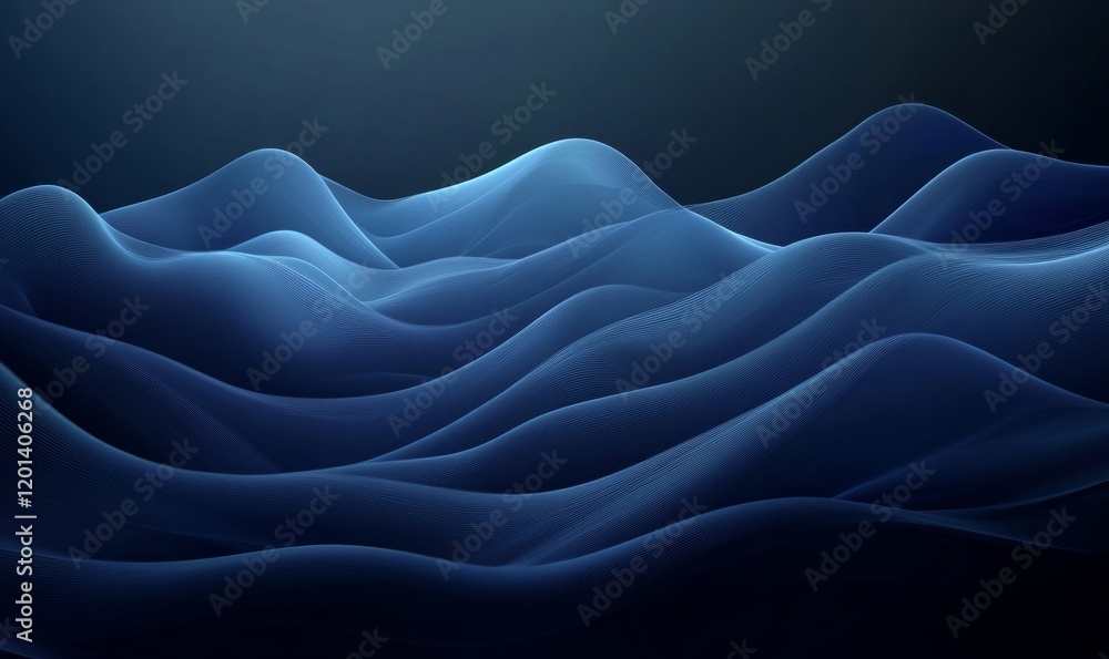 Obraz premium Abstract futuristic - technology with polygonal shapes on dark blue background. Design digital technology concept. 3d illustration., Generative AI