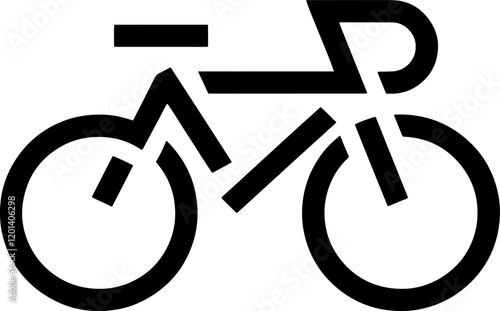 Silhouette Vector of a Bicycle Rider in Motion