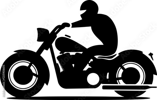 Silhouette Vector of a Bike Rider