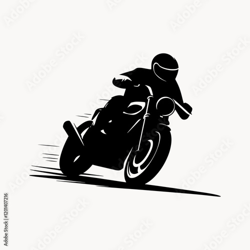 Silhouette Vector of a Bike Rider