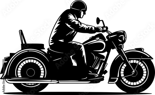 Silhouette Vector of a Bike Rider