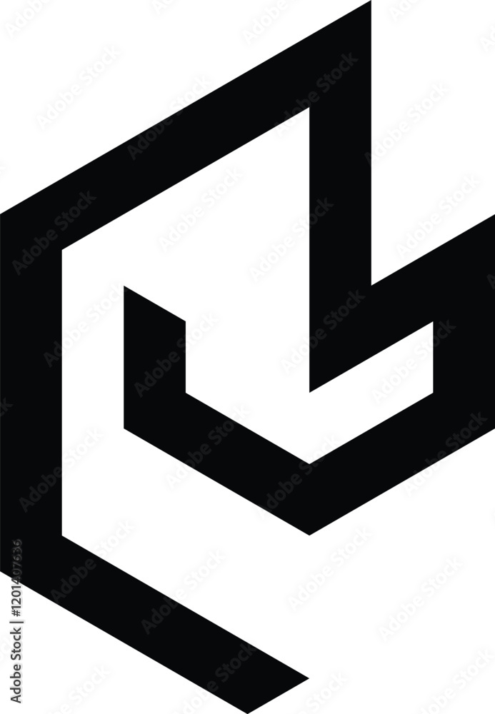 Fototapeta premium VL Trendy logo design,letter mark, business, typography, brand. Vector illustration