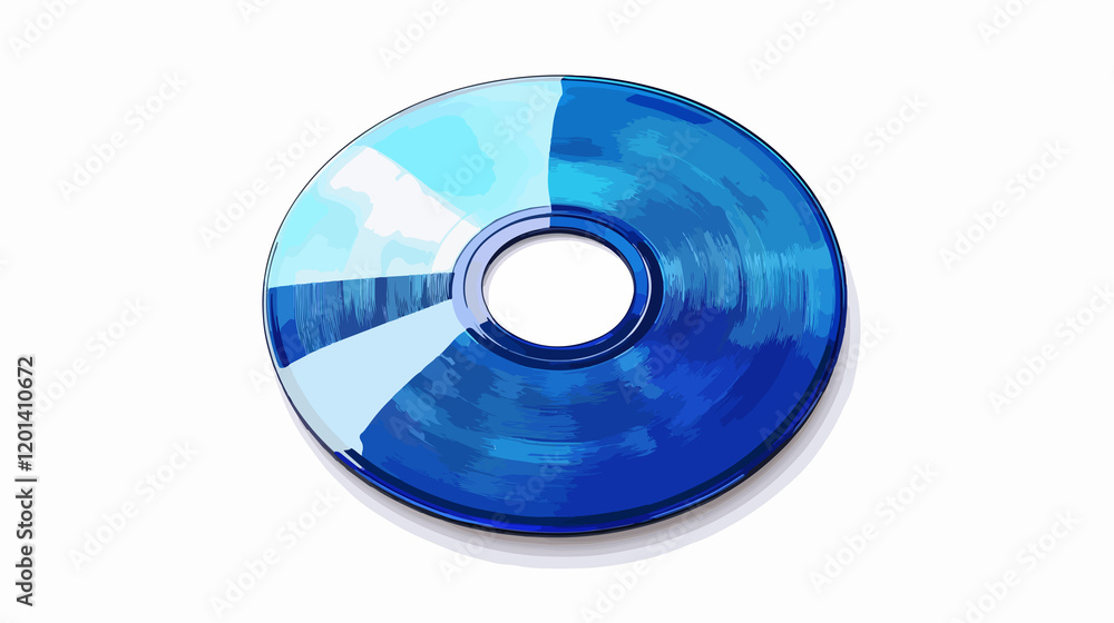 Blue CD Cover on White Background for Insertion - Professional Image Blue CD Cover on White Background for Insertion - Professional Image