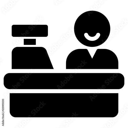 cashier solid icon	