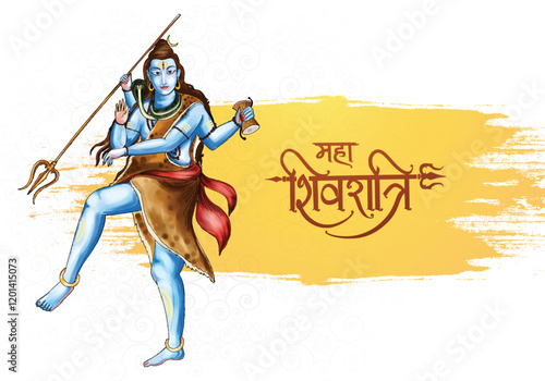Happy maha shivratri traditional Indian festival celebration background