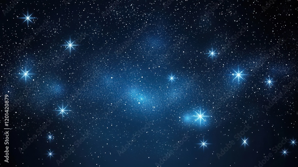 Fototapeta premium Celestial Night Sky: A Universe of Stars and Cosmic Wonders