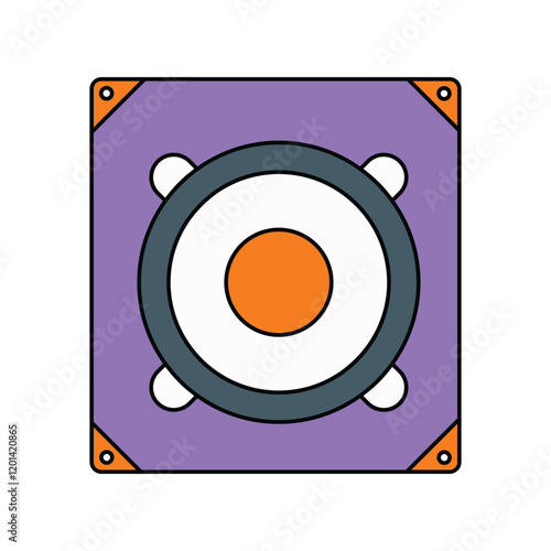 speaker lineal color line icon with white background vector stock illustration