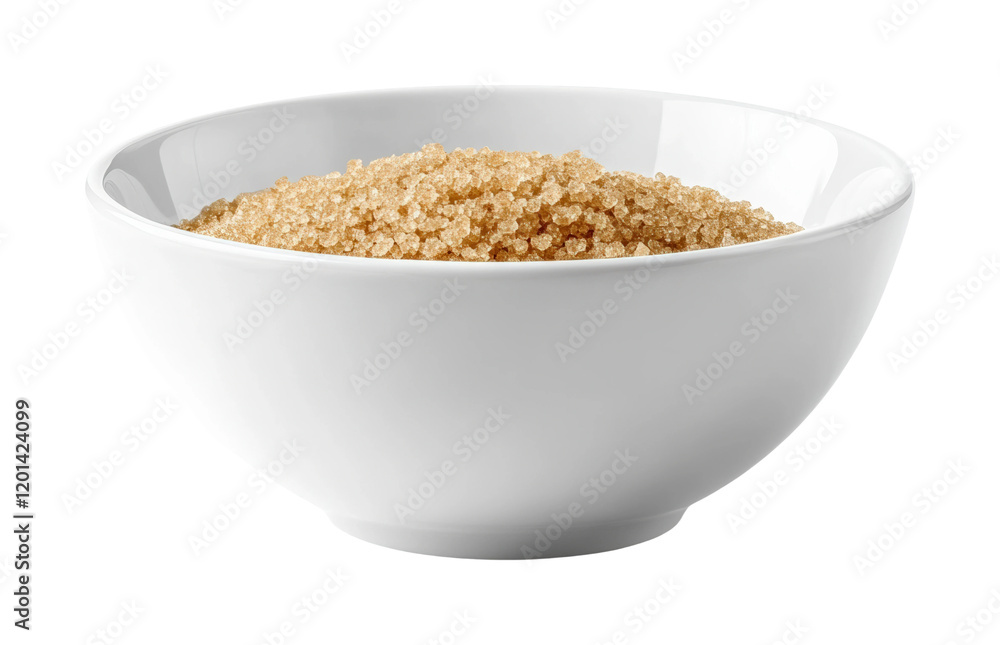 Delicious brown sugar in white ceramic bowl kitchen food warm lighting top view sweetness concept isolated on transparent background png Delicious brown sugar in white ceramic bowl kitchen food warm lighting top view sweetness concept isolated on transparent background png