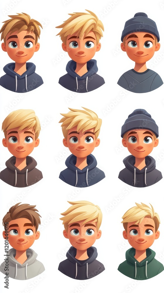 3D cartoon children faces of different colors with Happy and sad ,angry,cry,laugh,happy,smile,Emoticons with different moods,copy space,Vector illustration. 3D cartoon children faces of different colors with Happy and sad ,angry,cry,laugh,happy,smile,Emoticons with different moods,copy space,Vector illustration.