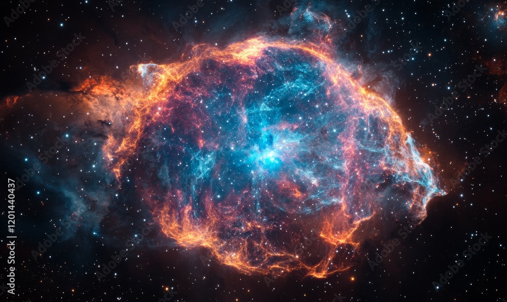 A massive star undergoes a supernova explosion, astronomical phenomenon, supernovae explosion, energetic release A massive star undergoes a supernova explosion, astronomical phenomenon, supernovae explosion, energetic release