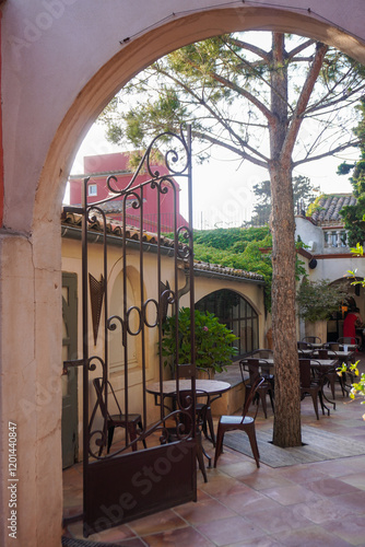 outdoor cafe in the garden
