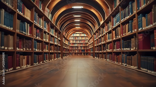 Wallpaper Mural Tranquil Passage Through the Realm of Knowledge:A Captivating Library Sanctuary Torontodigital.ca