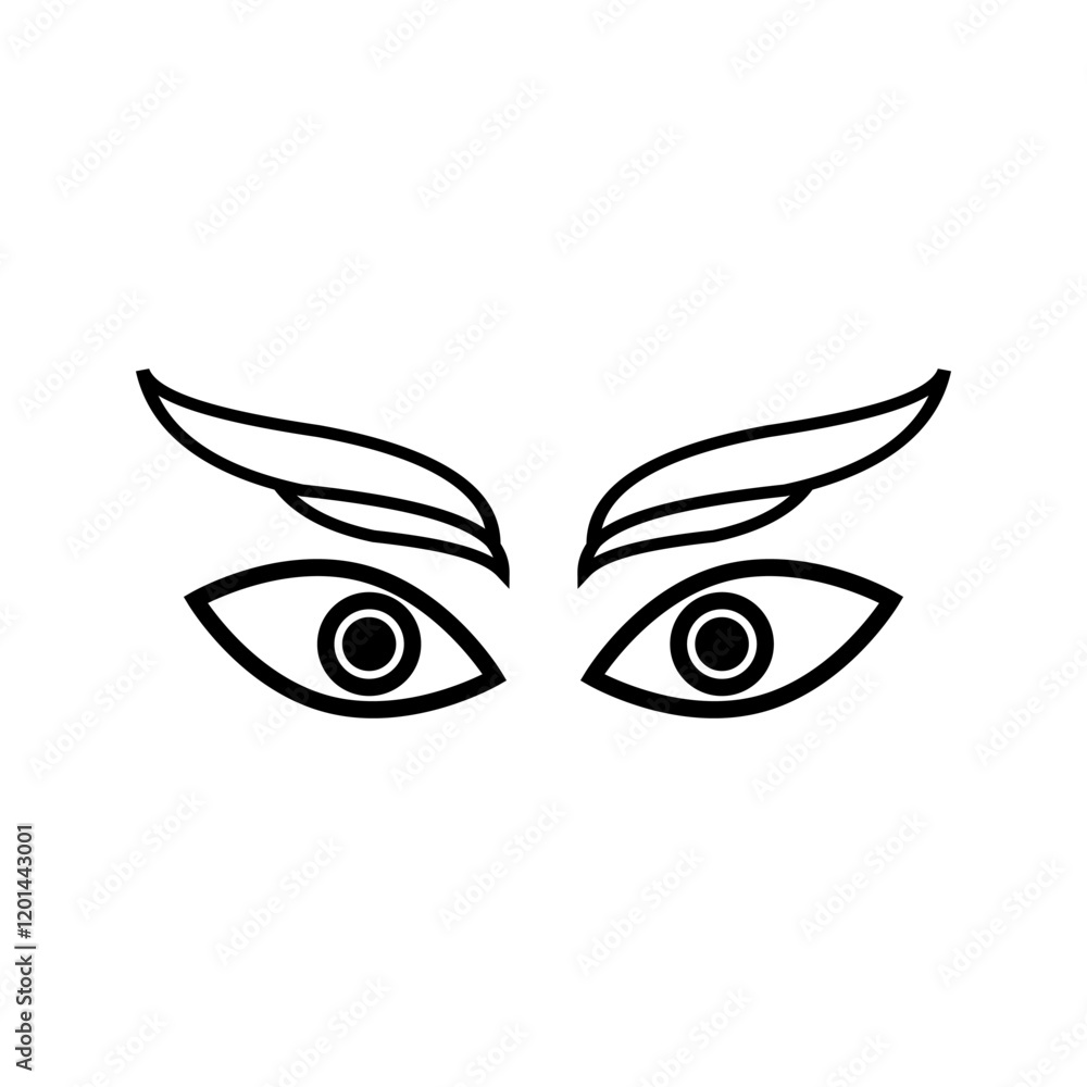 Eye icon. Black Eye icon on white background. Vector illustration
Eye icon. Black Eye icon on white background. Vector illustration