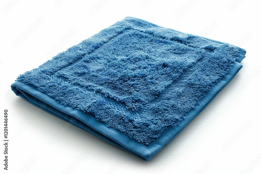 Soft blue fabric neatly folded showcasing texture and minimalist simplicity in design Soft blue fabric neatly folded showcasing texture and minimalist simplicity in design