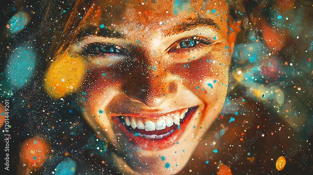 Happy. A woman with a big smile on her face Happy. A woman with a big smile on her face