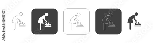 icon of a room for mother and child with a changing table