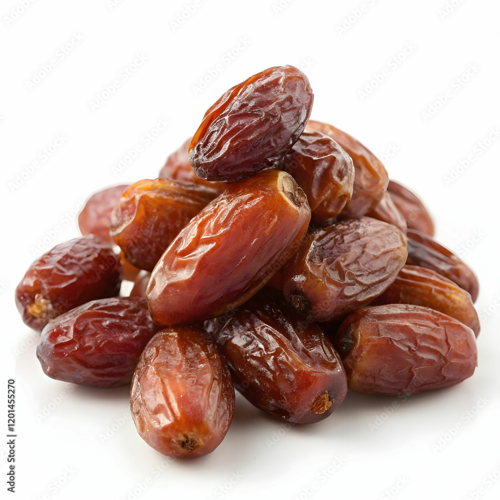 Fresh dates with their rich brown color, accompanied by vibrant green leaves, Fresh dates with their rich brown color, accompanied by vibrant green leaves,