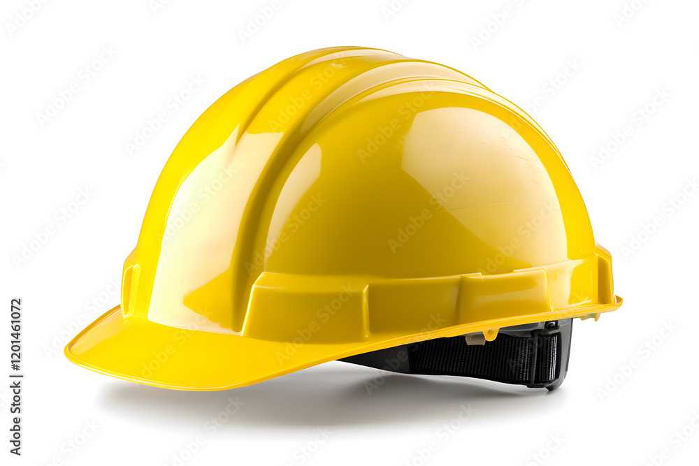 Fototapeta premium Yellow safety hard hat isolated on white 