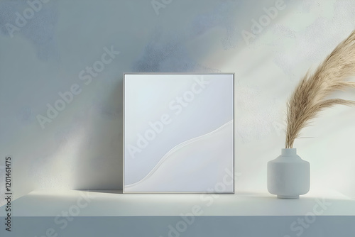 A lightbox mockup with a minimalist design, perfect for showcasing tech or fashion products. photo