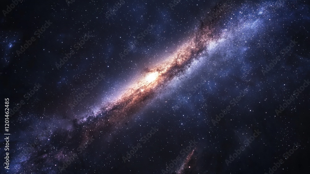 Fototapeta premium Cosmic Canvas: A Breathtaking View of the Milky Way Galaxy