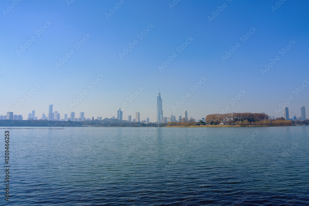 Naklejka premium Xunwu Lake Nanjing China