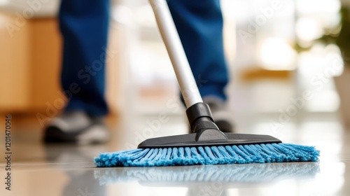 Wallpaper Mural Mopping the kitchen floor for a sparkling clean home environment Torontodigital.ca