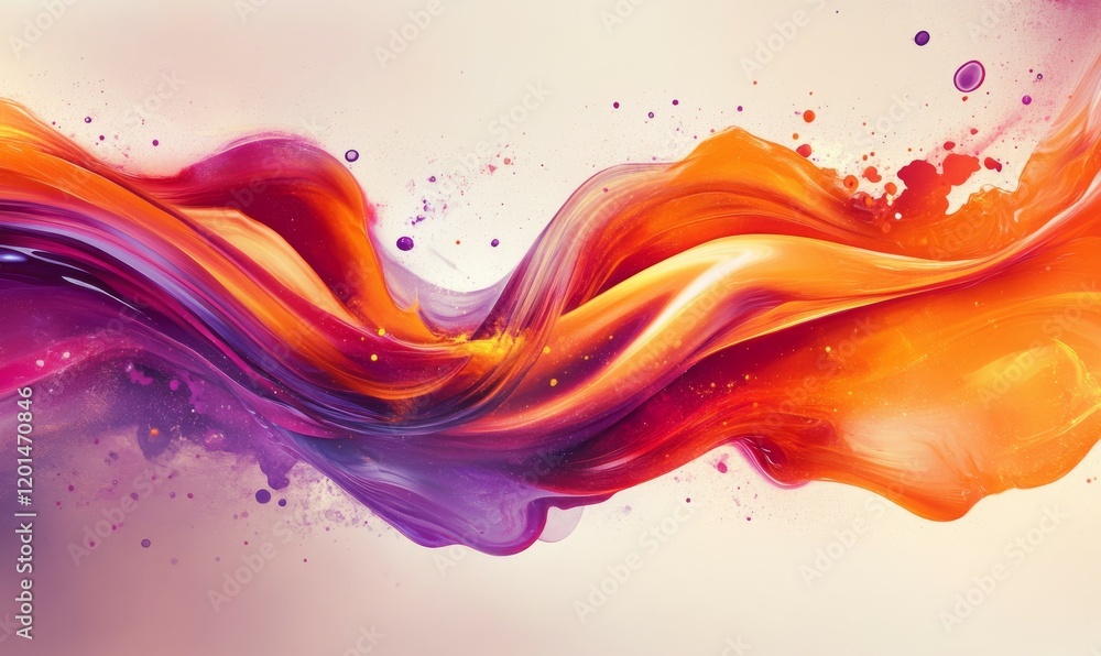 Abstract Swirling Red, Orange, and Purple Paint Abstract Swirling Red, Orange, and Purple Paint